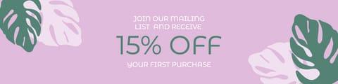 Join Mailing List Pastel Sale Business Etsy Banner