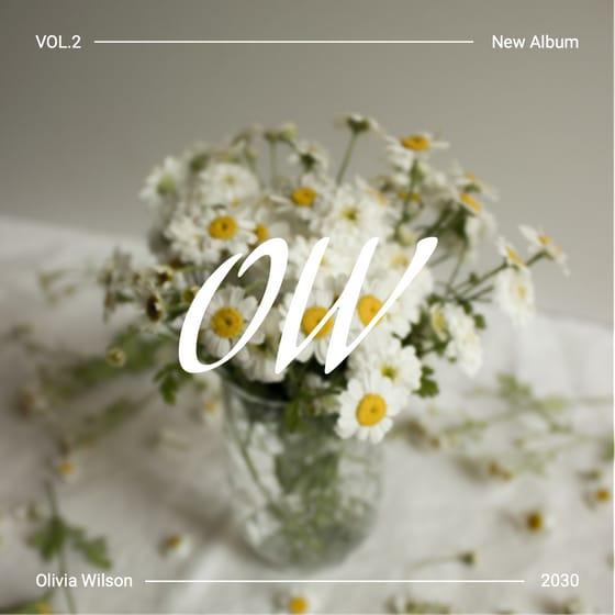 Aesthetic Minimalistic Flower Album Cover