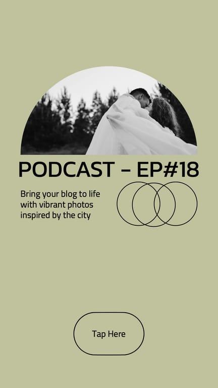 Green Podcast Cover Instagram Stories