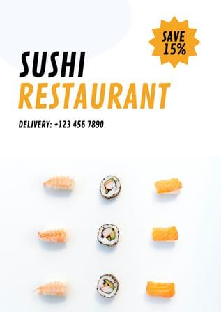 Sushi Restaurant Discount Business Flyer