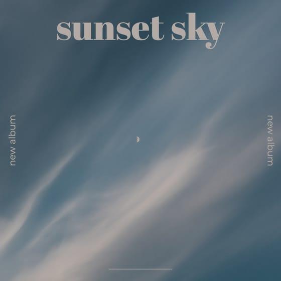 Sunset Sky Minimalistic Album Cover
