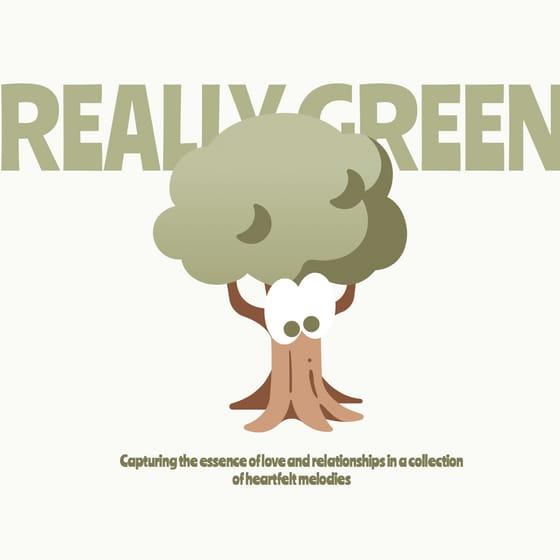 Green Tree Illustration Album Cover