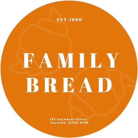 Orange And White Bread Cafe Sticker