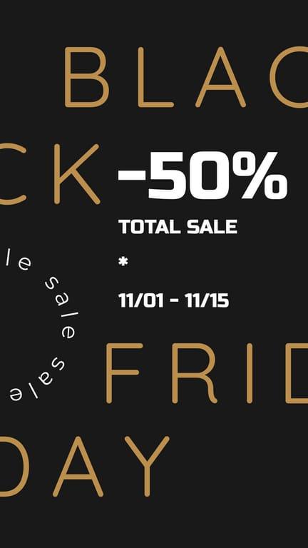 Black Friday Black And Gold Promo Instagram Stories
