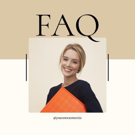 Beige FAQ Instagram Post