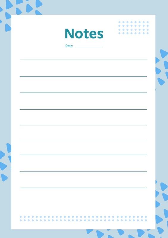 Bluish Notes Planner