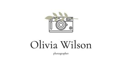 White Elegant Minimalism Photographer Business Card