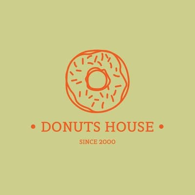 Donut Illustration Olive Bakery Logo