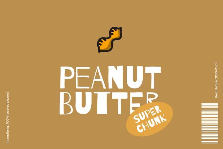 Brown Morern Peanut Butter Label