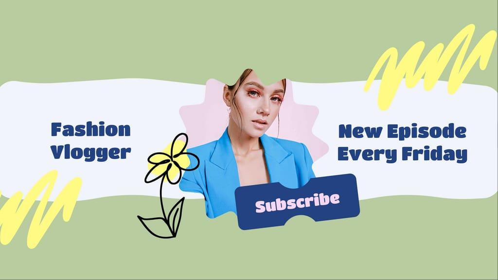 Beauty Vlogger Colourful Woman Youtube Channel Art