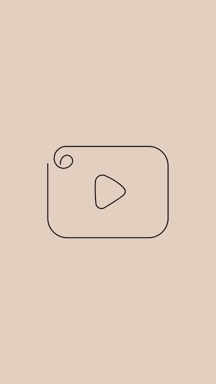 Beige Blogger Youtube Video Instagram Highlights Cover