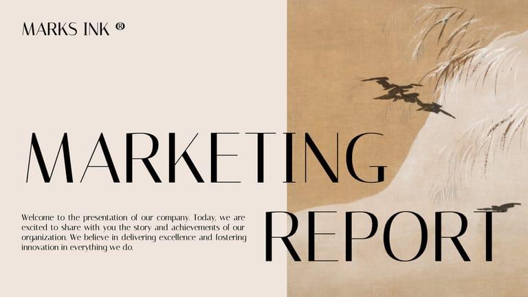 Beige Aesthetic Marketing Report Presentation