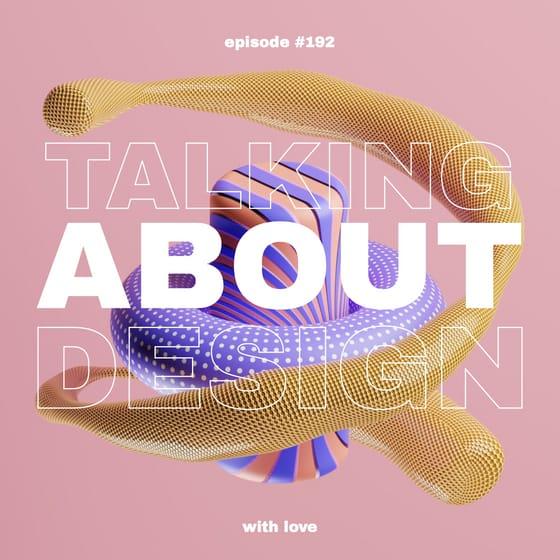 Pink 3D Abstract Talking About Design Podcast Album Cover