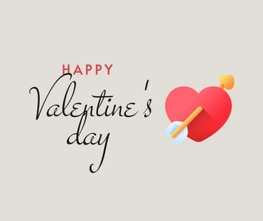 Happy Valentine's Day Beige Facebook Post