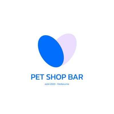 Purple And Blue Abstract Pet Shop  Logo