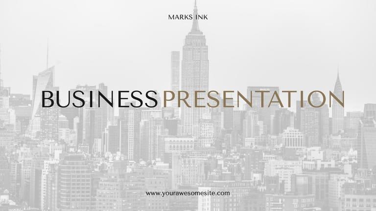 Gold White Elegant Business Presentation