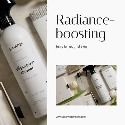 White Boost Skin Glow Products Cosmetic Instagram Post