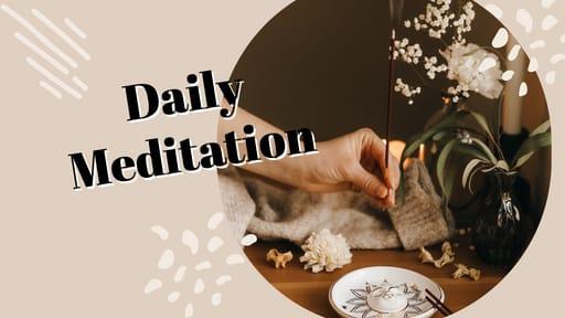 Beige Daily Meditation YouTube Thumbnail