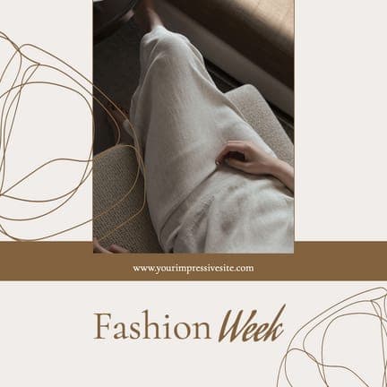 Beige Elegant Fashion Week Promo Instagram Post