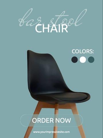 Blue And White Elegant Furniture Simple Product Infographic