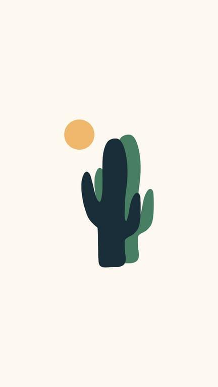 Boho Green Cactus Instagram Hightights Cover