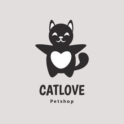 Cat Love Fanny Illustration Animal Cat Logo