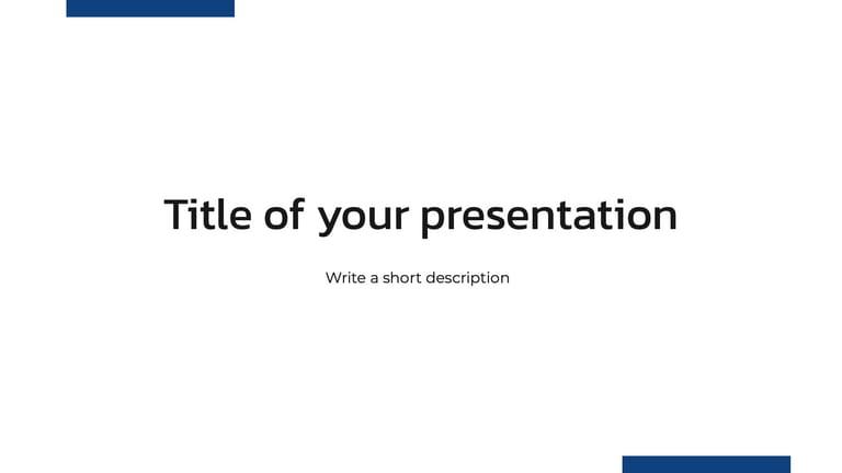 White And Blue Line Element Business Presentation
