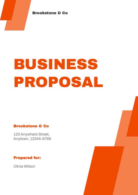White Orange Modern Business Proposal