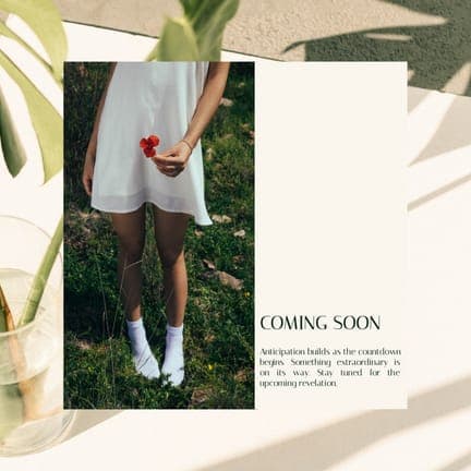 Beige Elegant Photo Collage Coming Soon Instagram Post