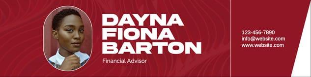 Red Abstract Woman Professional LinkedIn Banner