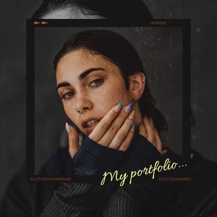 Black Photo Frame Woman Portfolio Instagram Post