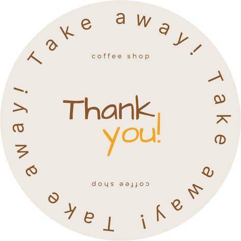 Take Away Coffee Shop Sticker