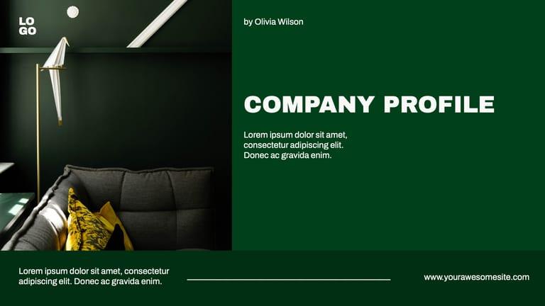 Green Minimal Modern Company Profile Presenntation