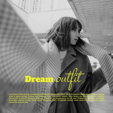 Black White Yellow Aesthetic Modern Instagram Post