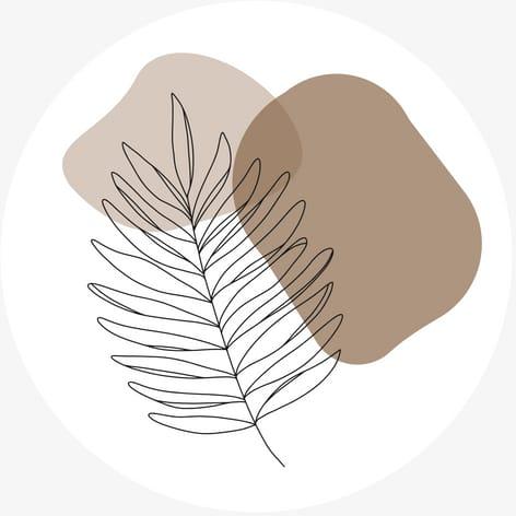 White Abstract Simple Leaf Sticker