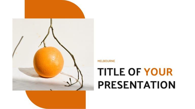 White And Orange Minimal Presentation