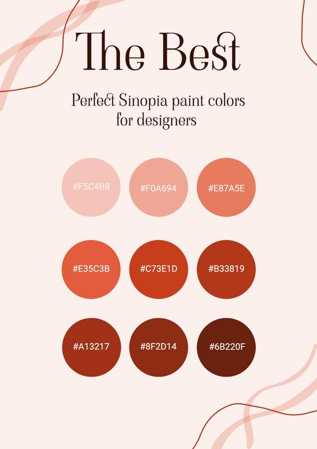 Red Color Pallet For Designers, Poster