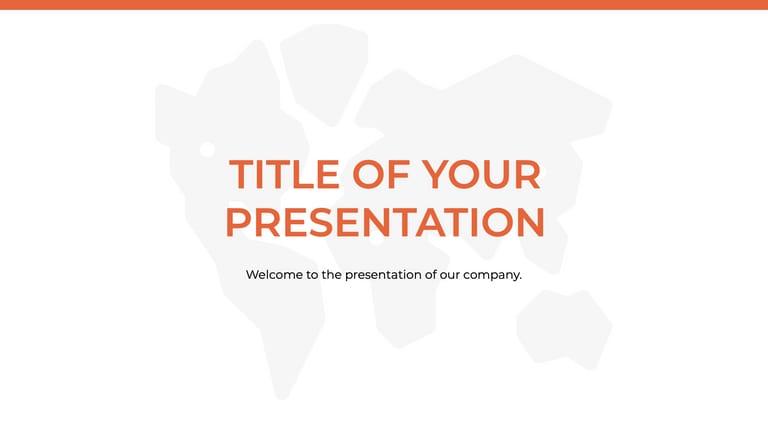 White And Orange Modern Simple Business Presentation