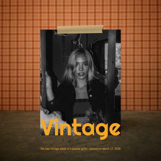 90's Vintage Woman Sticker Album Cover