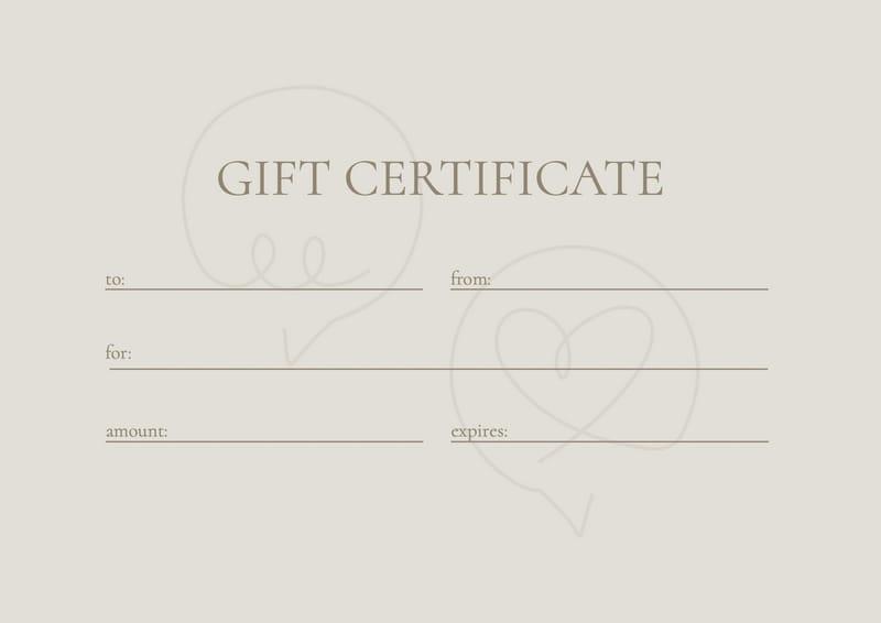 Minimal Beige Gift Certificate