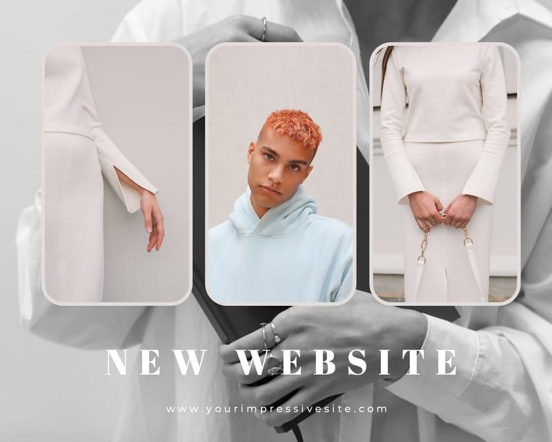 Beige Elegant Aesthetic Website Photo Collage