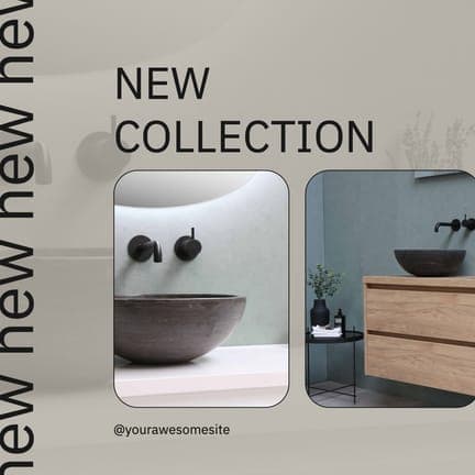 Beige Minimal New Collection Interior Instagram Post