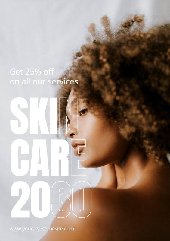 Skin Care Discount Aesthetic Beauty Advertising Flyer