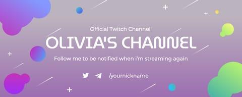 Official Channel Gradient Streaming Twitch Banner