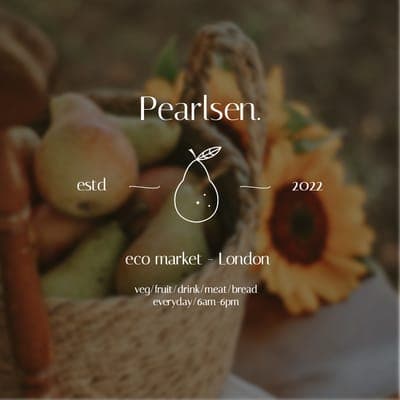Eco Market Food Line Illustration Logo