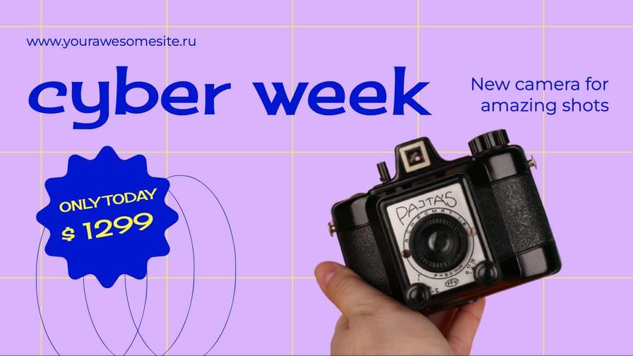 Cyber Week Sale Modern Web Banner