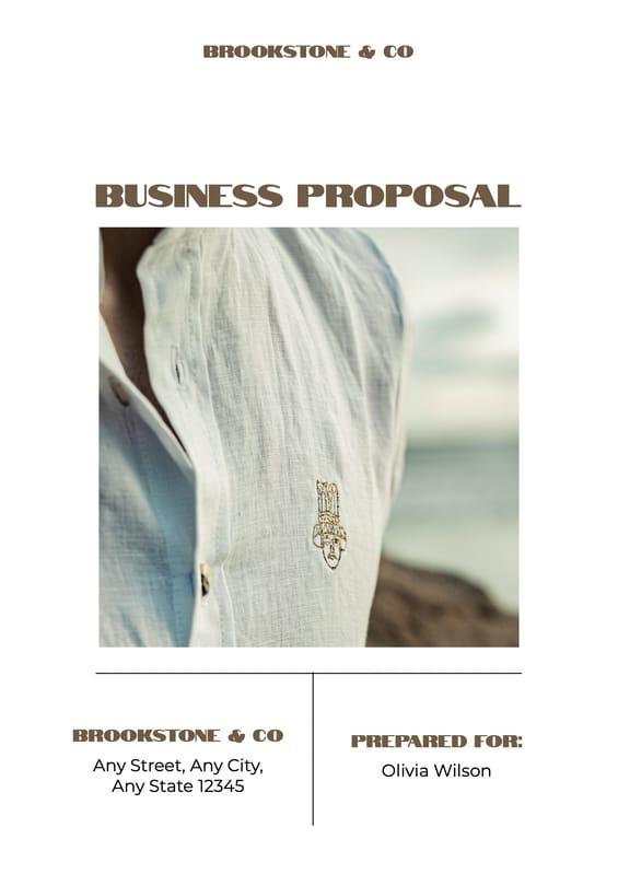 White Brown Aesthetic Business Proposal