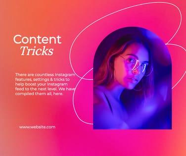 Content Tricks Business, Pink Facebook Post