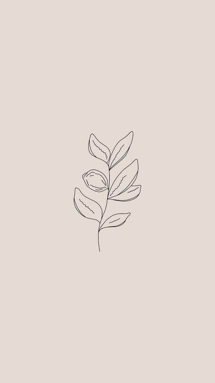 Beige Abstract Botanical Instagram Story Highlight Cover