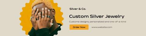 Custom Silver Jewelry Etsy Banner